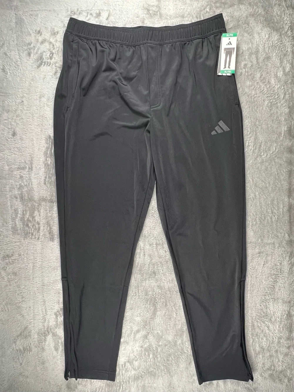 adidas Lightweight Tricot Track Pants Mens Size XL Black Tapered Leg KD3638 NWT